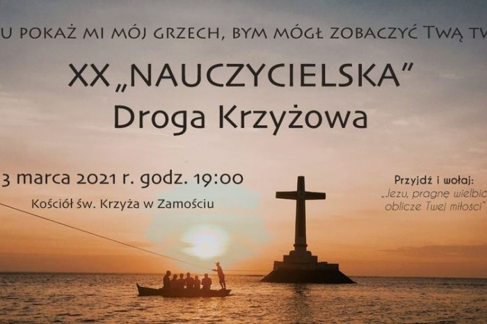 Zaproszenie na drogę krzyżową nauczycieli