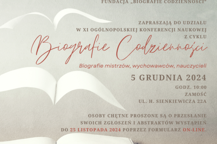 Zapraszamy na konferencję z cyklu „Biografie Codzienności”